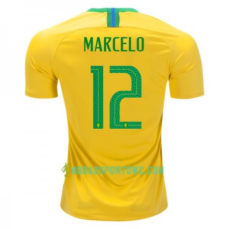 Koszulka Brazylia Marcelo 12 Mistrzostwa Świata 2018 Domowe Stroje Piłkarskie